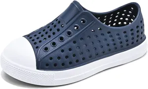 QLZ Toddler Kids Water Shoes for Boys Girls Garden Sandals Rubber Shoes Beach Sneakers, Slip-on Anti-Slip Lightweight Breathable Quick Dry Soft FlexibleToddler/Little Kid/Big Kid