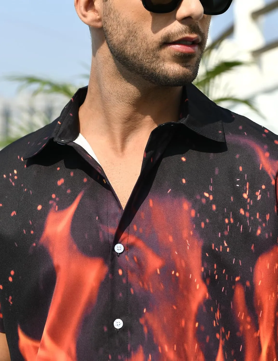 RAISEVERN Mens Hawaiian Shirt Casual Button Down Short Sleeve Tropical Beach Dress Shirt for Summer Holiday