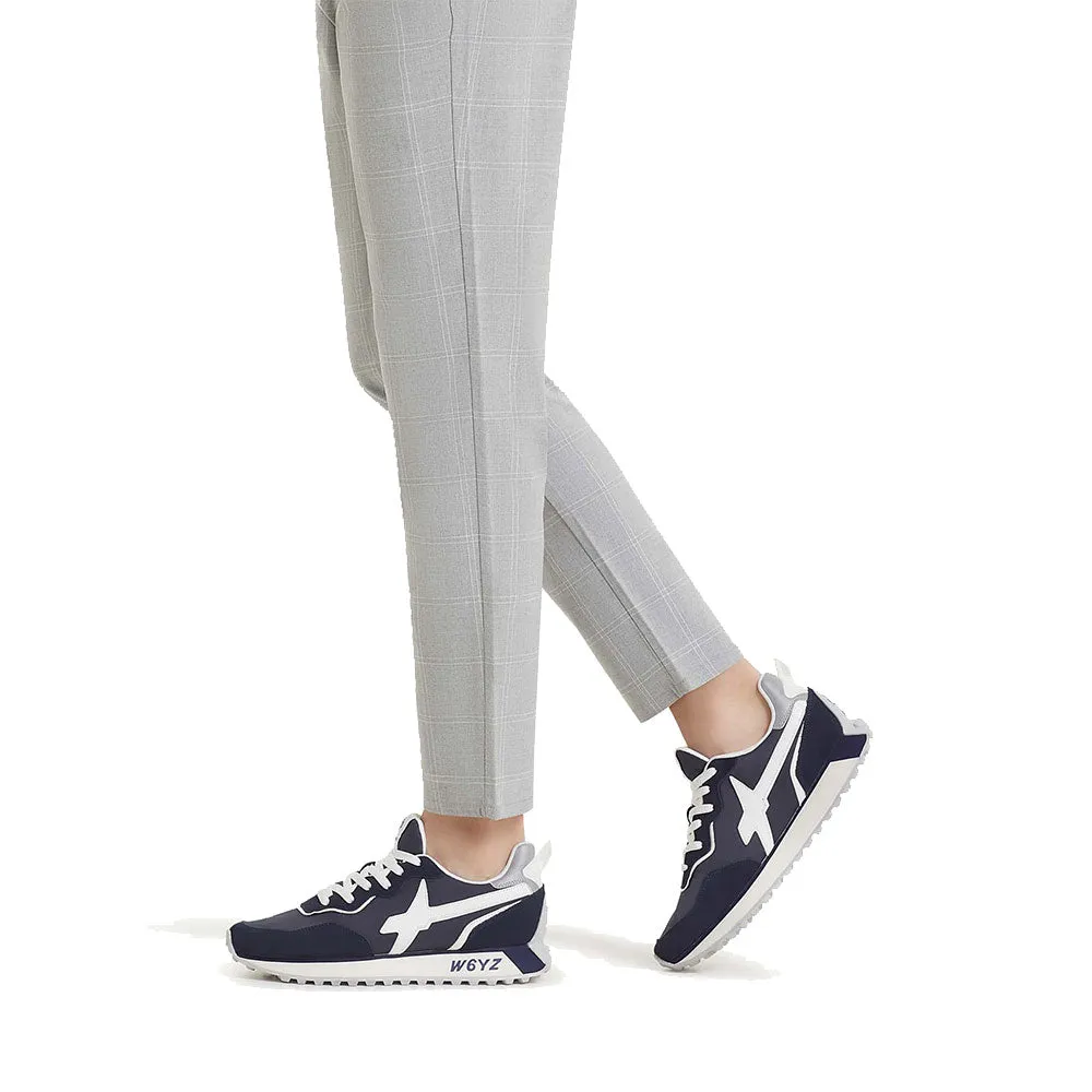 Scarpe Uomo W6YZ Sneakers Jet2-Uni. in Suede e Tessuto Tecnico colore Navy e White