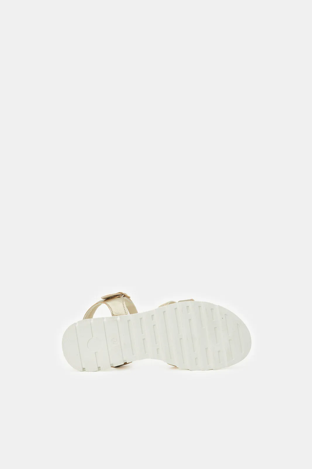 Senior Girls Beige Chunky Sandals