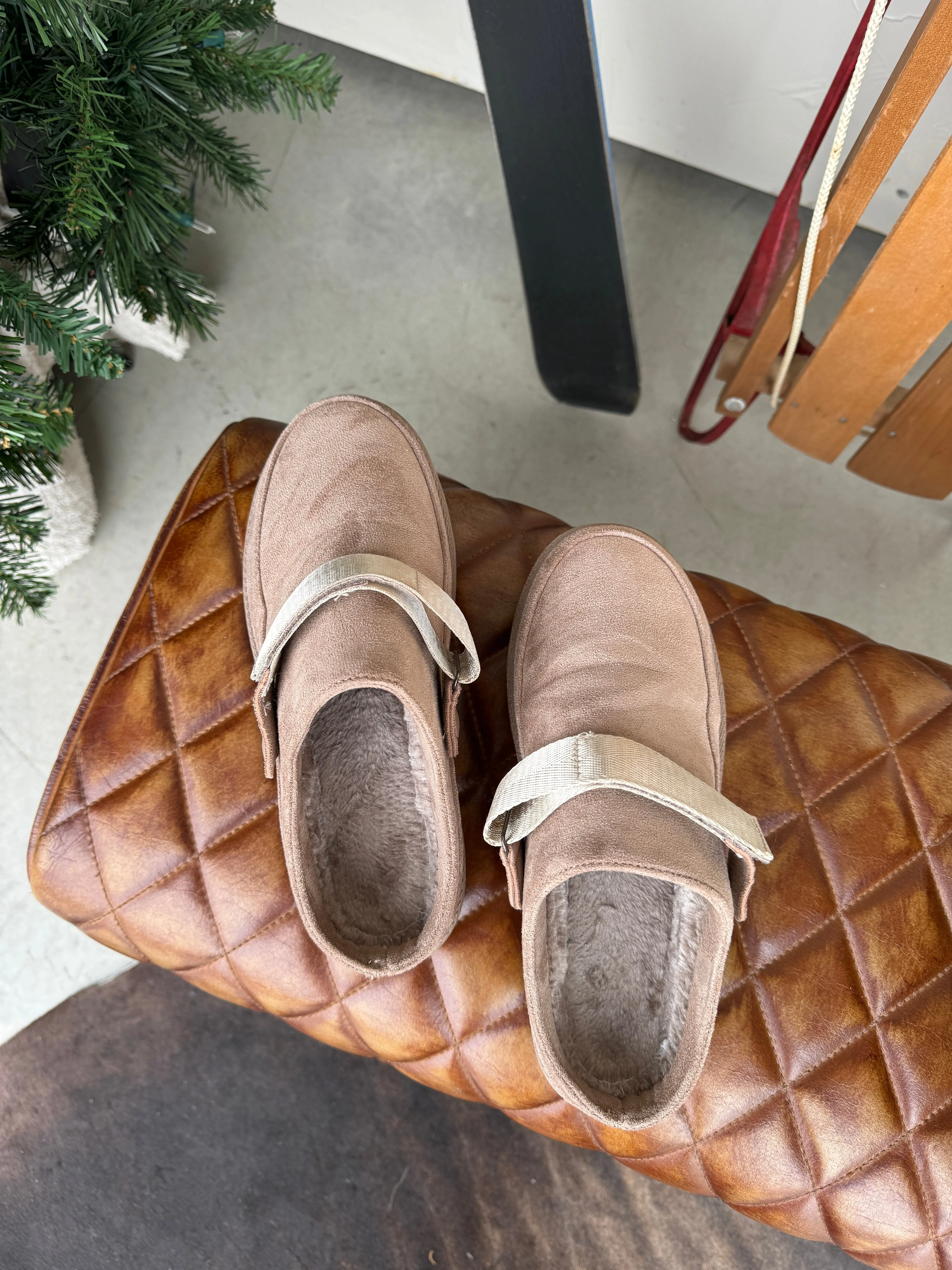 Slip On Faux-Fur Lined Mules