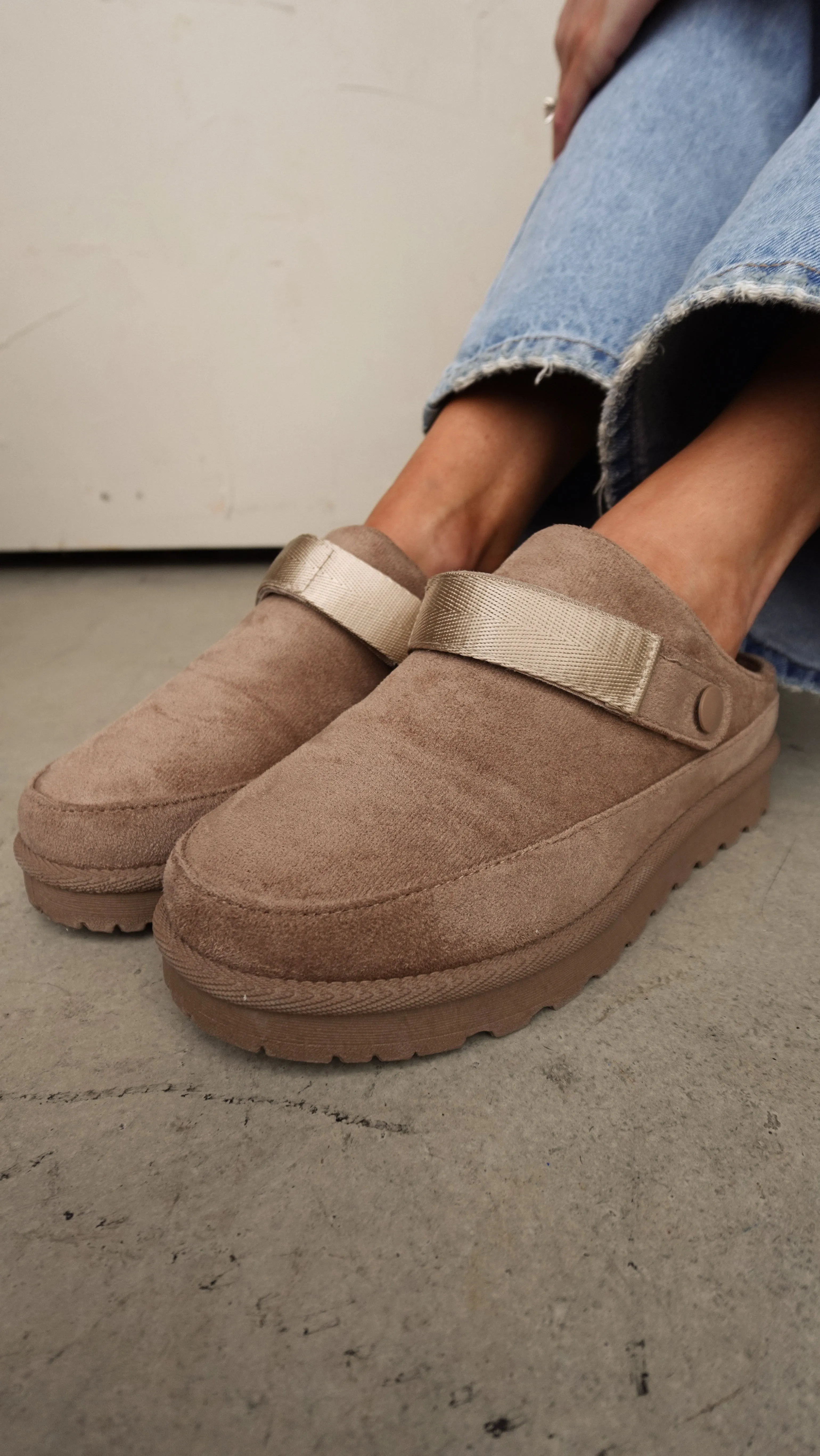 Slip On Faux-Fur Lined Mules