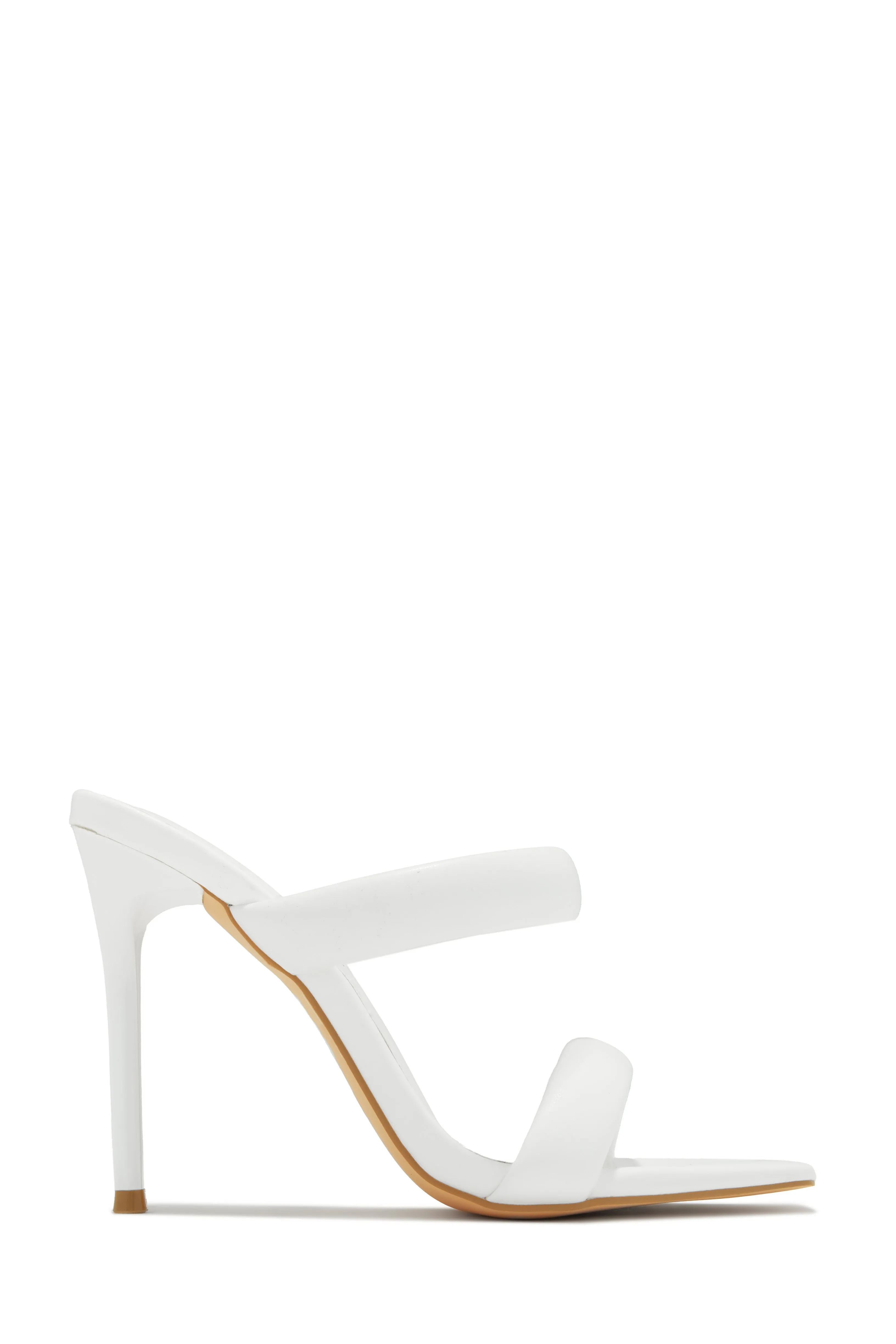Stassie Single Sole High Heel Mules - Natural
