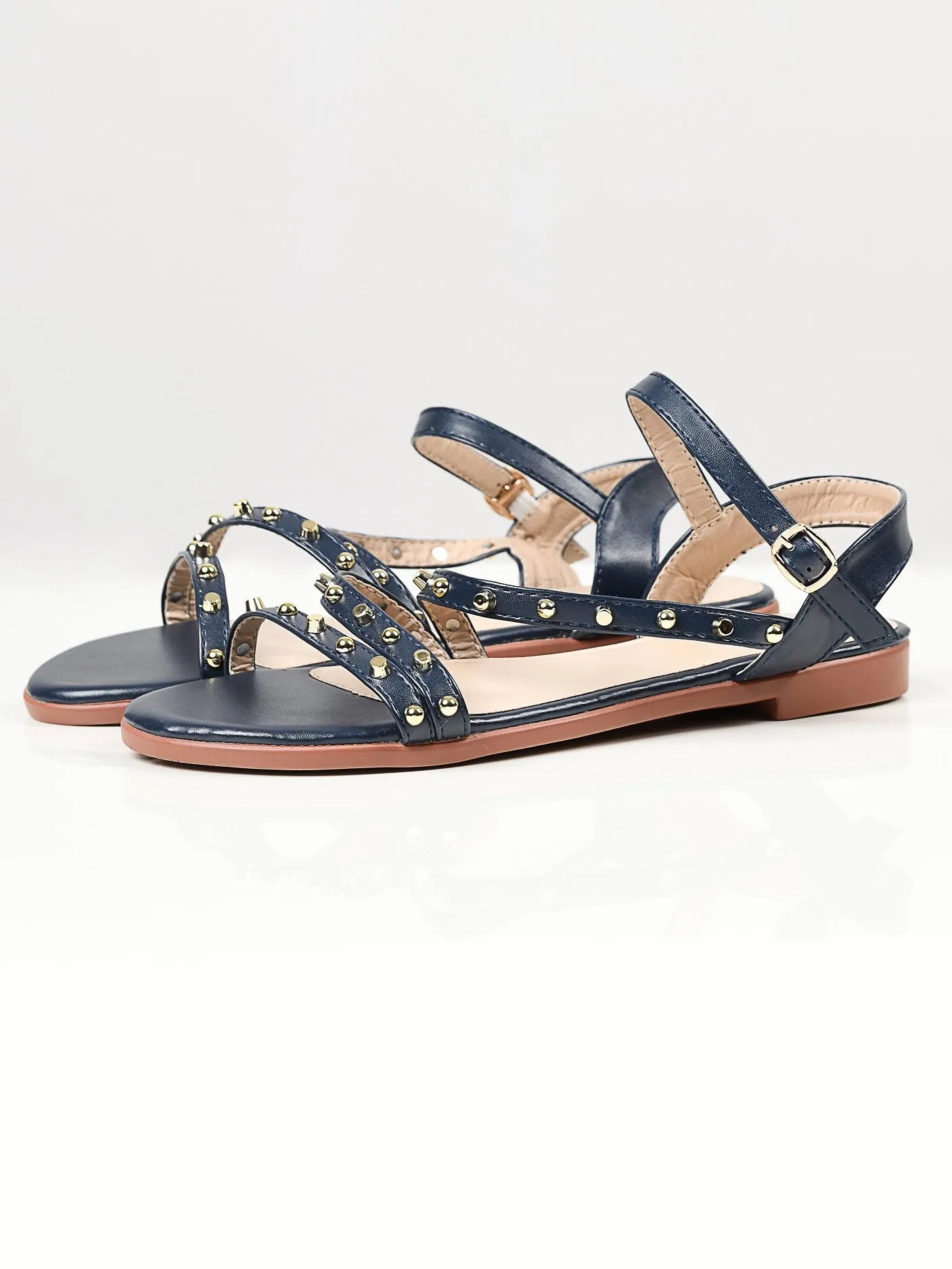 Studded Sandals - Blue