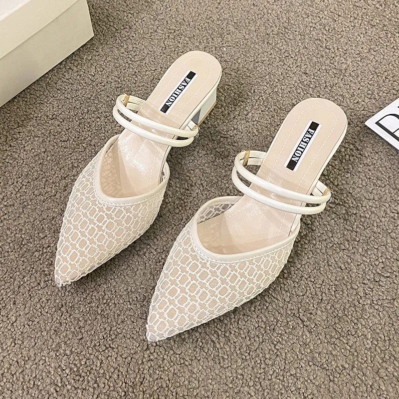 TEEK - Point Toe Block Heel Sandals