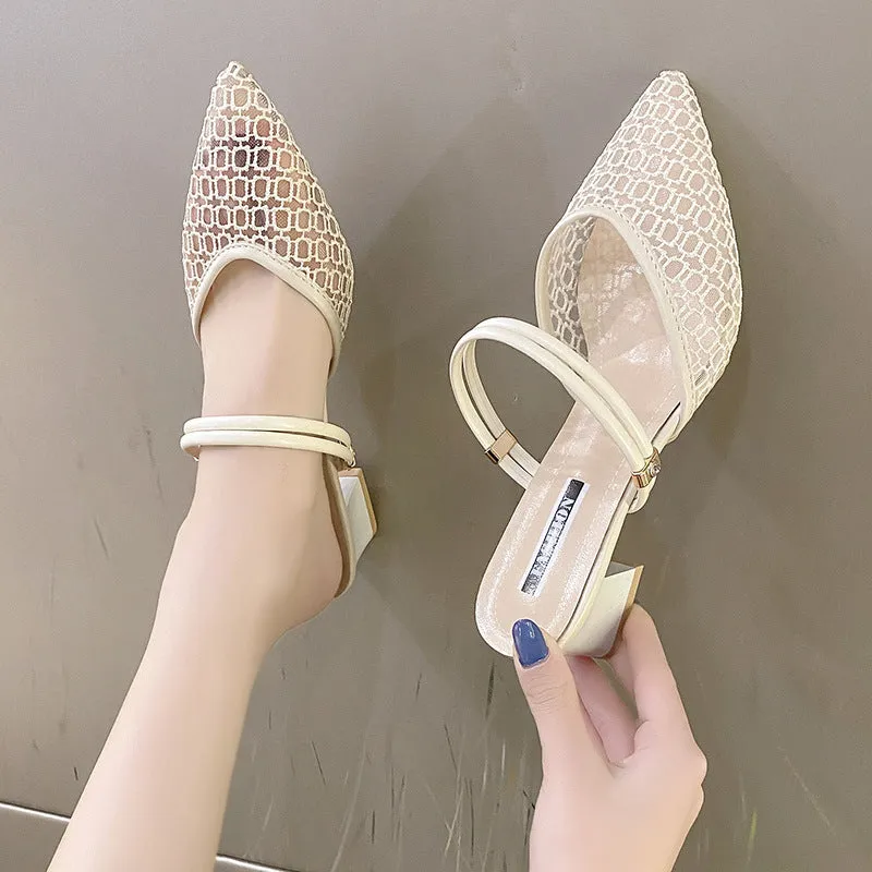 TEEK - Point Toe Block Heel Sandals