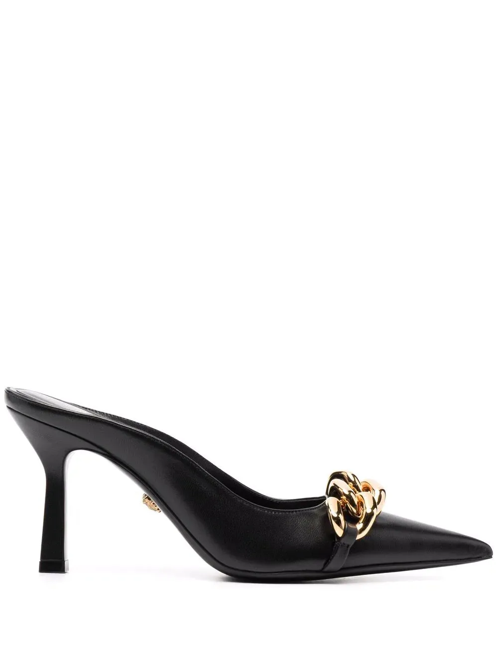 Versace Gold Chain Trim Mules