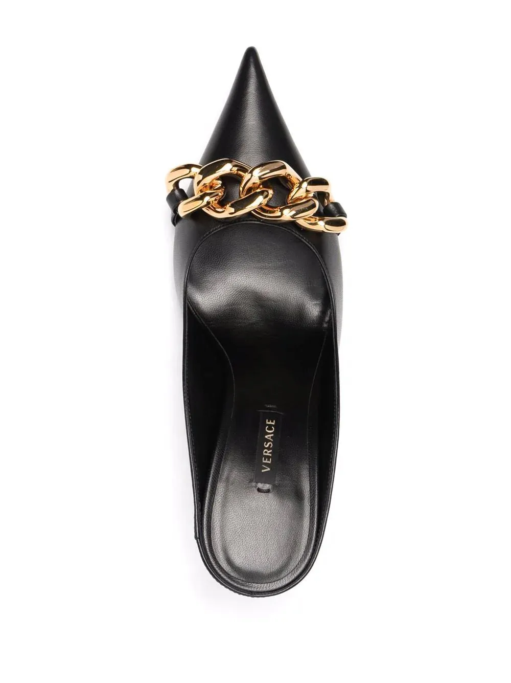 Versace Gold Chain Trim Mules