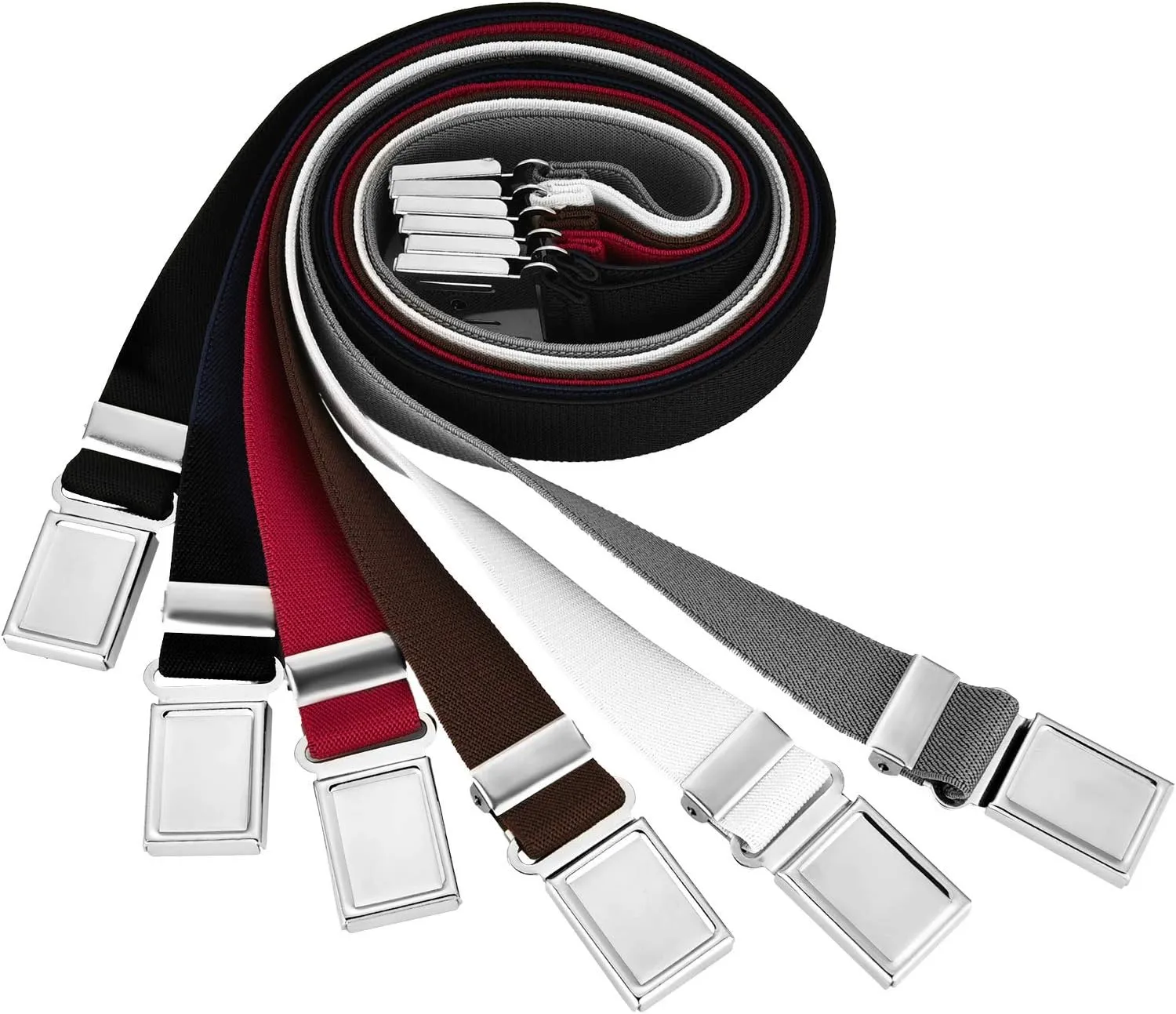 WILLBOND Kids Magnetic Belt Adjustable Elastic Belt with Magnetic Buckle for Boys Daily Use Girls