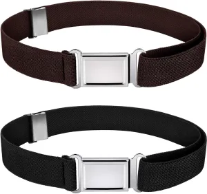 WILLBOND Kids Magnetic Belt Adjustable Elastic Belt with Magnetic Buckle for Boys Daily Use Girls