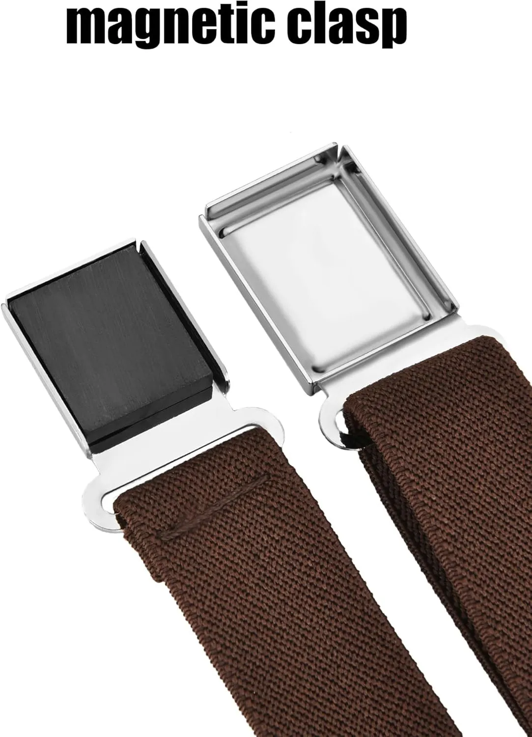 WILLBOND Kids Magnetic Belt Adjustable Elastic Belt with Magnetic Buckle for Boys Daily Use Girls
