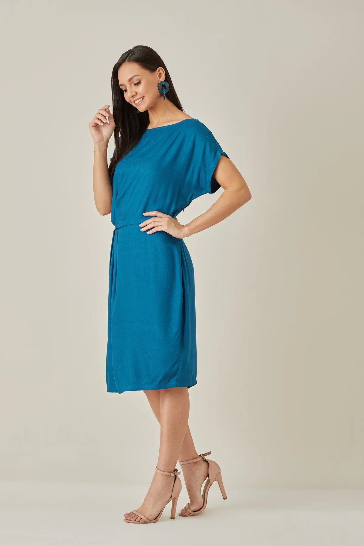 Women's Officewear Twisted Front Dress