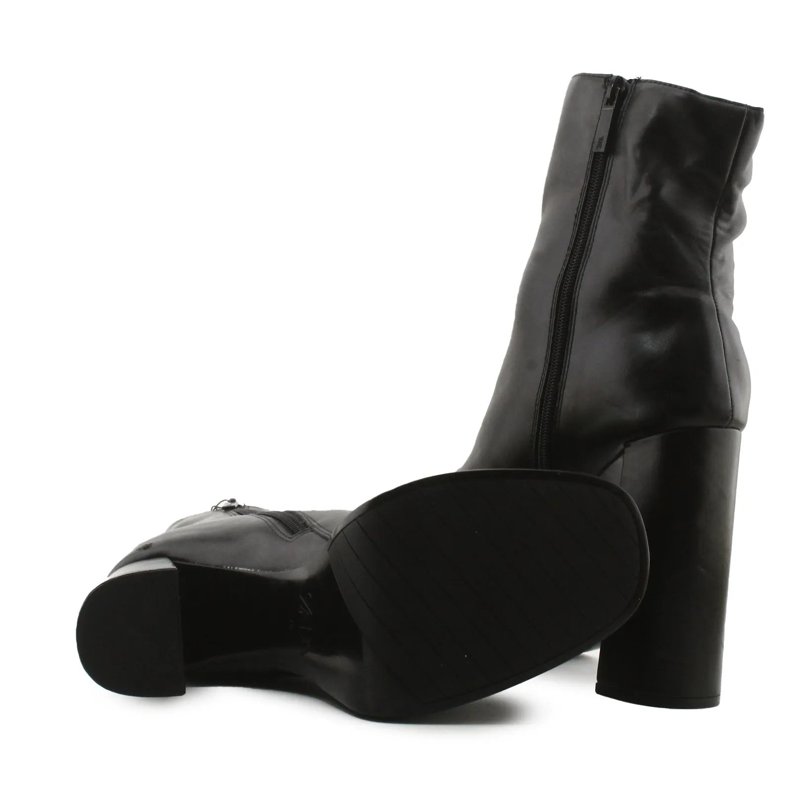 Zara Zipper Platform Boots | 100% Authentic Leather